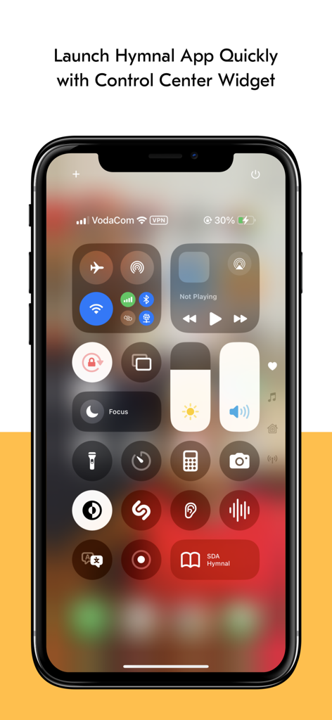 SDA Hymns - Launch the SDA Hymns app quickly using the iOS Control Center widget.