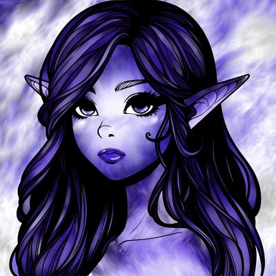 elf girl realistic dark fantasy
