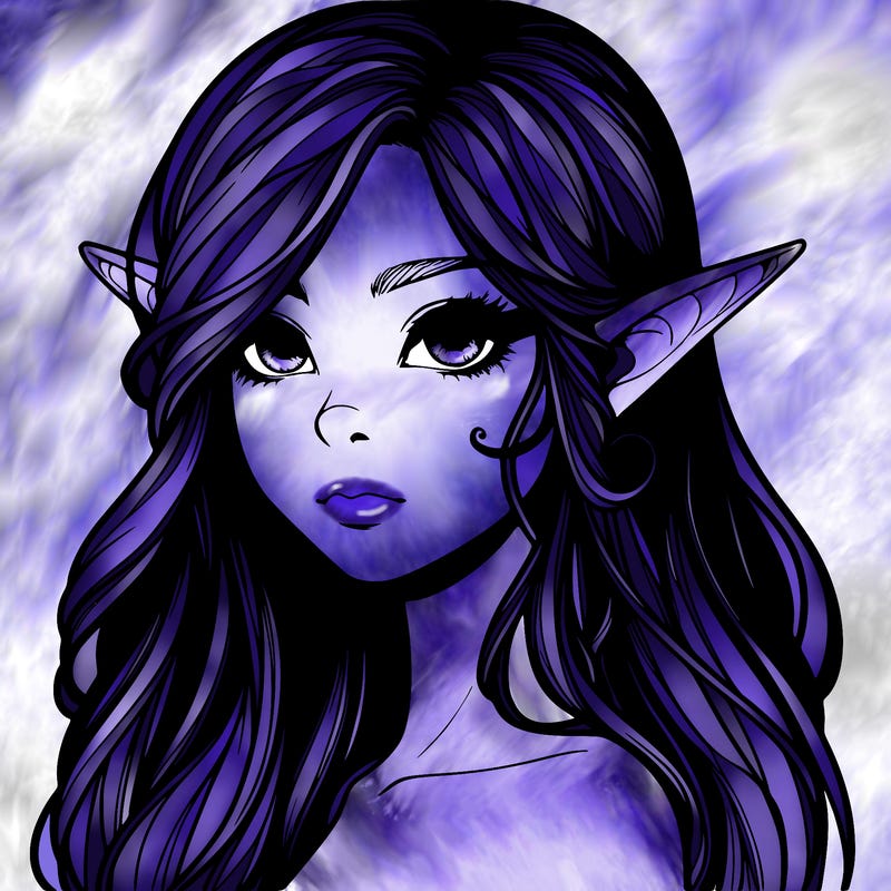 elf girl realistic dark fantasy