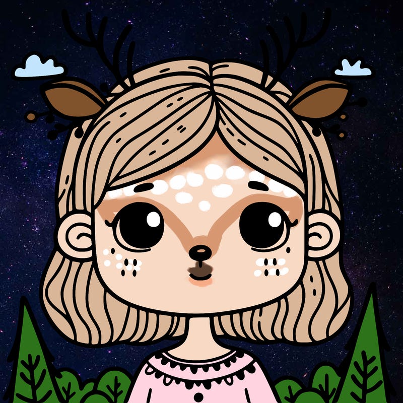 girl with antlers