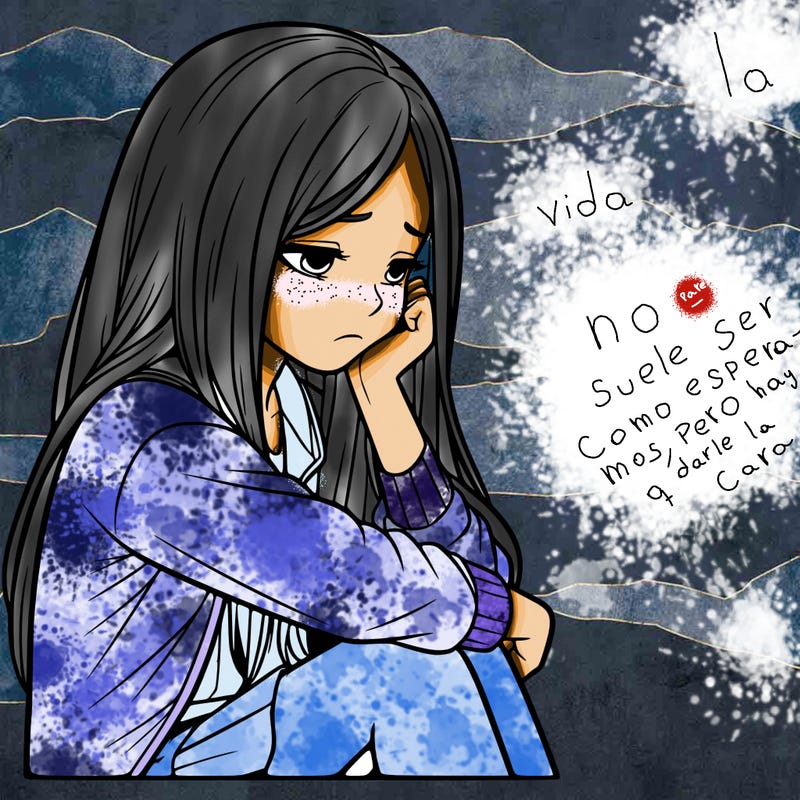 a realistic girl with depression