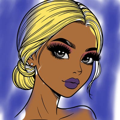 realistic girl with lashes