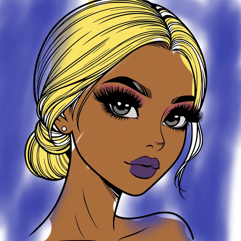 realistic girl with lashes