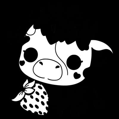 cute strawberry cow