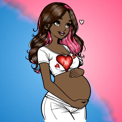 realistic pregnant girl
