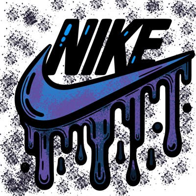 dripping nike logo