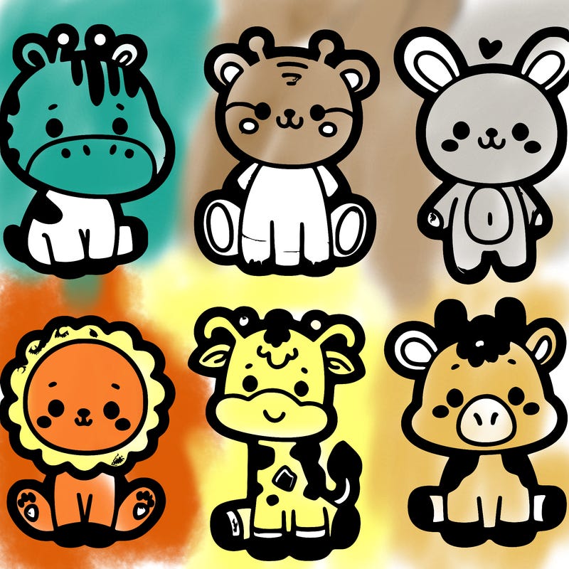 cute animal stickers
