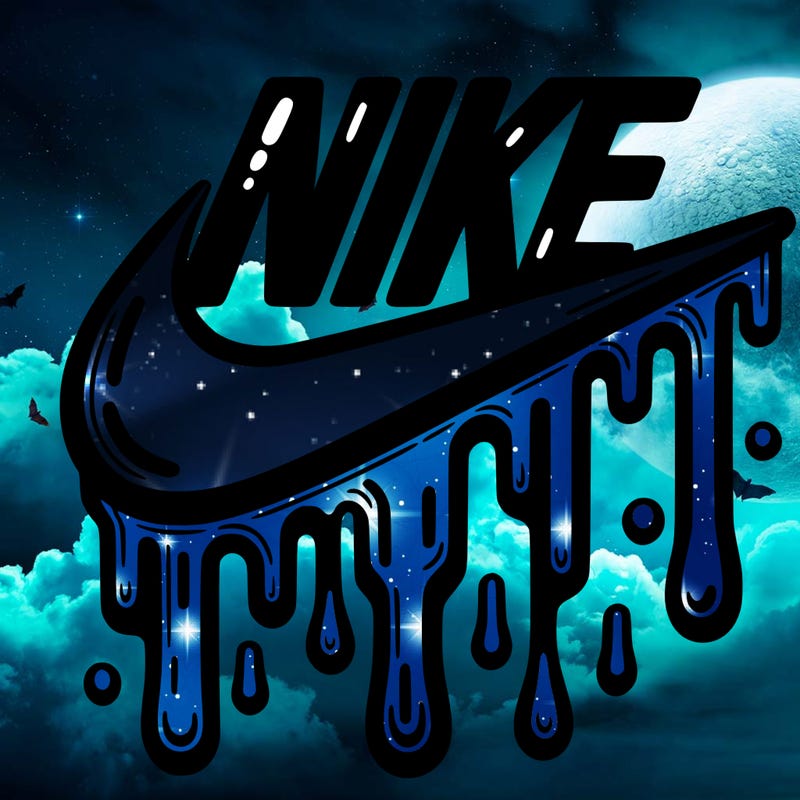 dripping nike logo