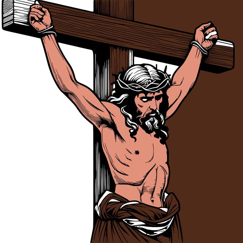 jesus realistic on the cross