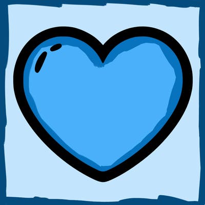 a blank heart