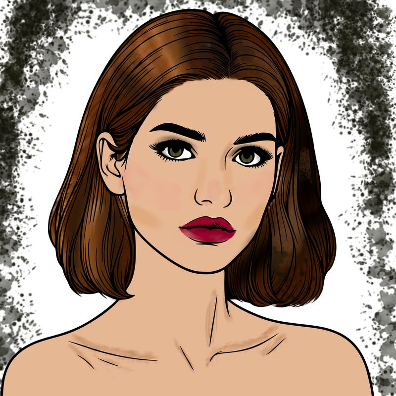 realistic portrait of woman