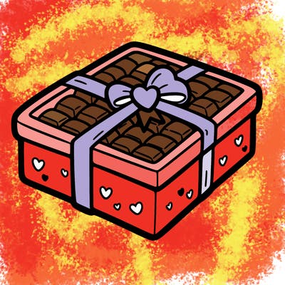 a box of chocolate for valentines day