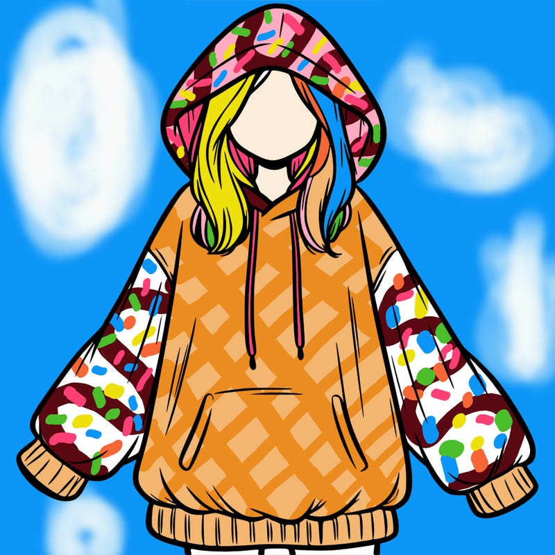 girl in oversized hoodie