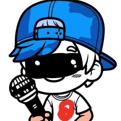 boy with backwards hat with a microphone in his hand