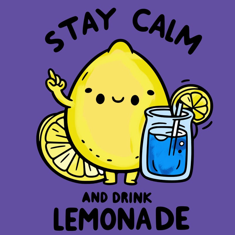 stay calm and drink lemonade