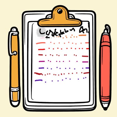 blank clip board with pen