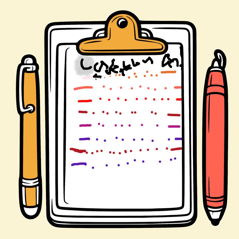 blank clip board with pen