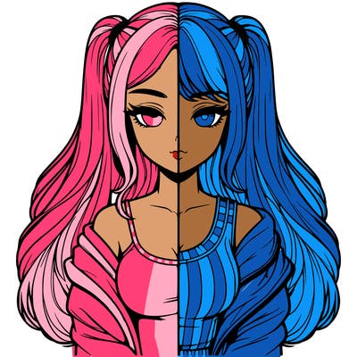 realistic girl split