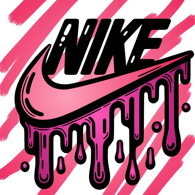 dripping nike logo
