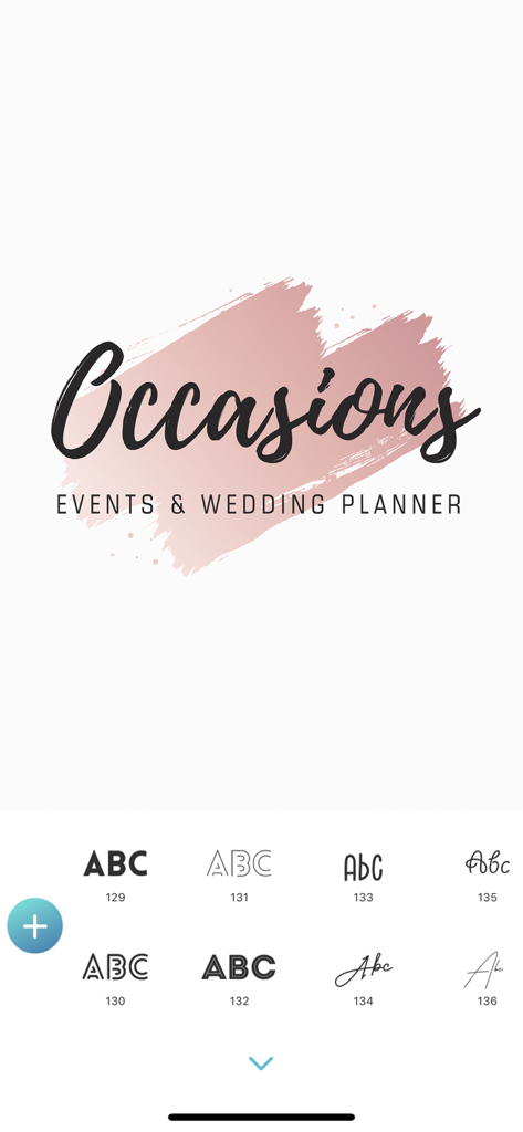 Logo Maker - Logo Design Shop - Logo design for a wedding planner business with a pink brush stroke background and elegant typography