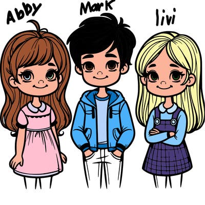 three girls and 1 boy