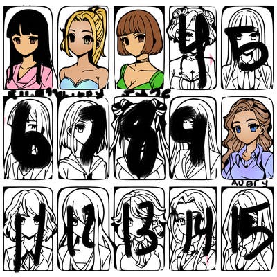 girls that look diffrent anime