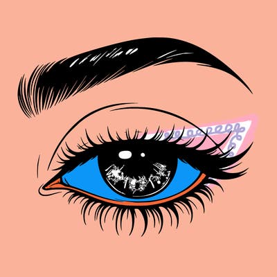 eye closed realistic