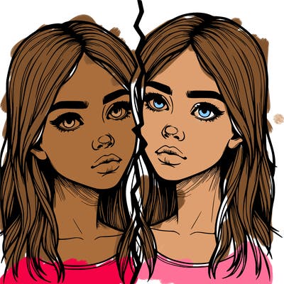 realistic girl split