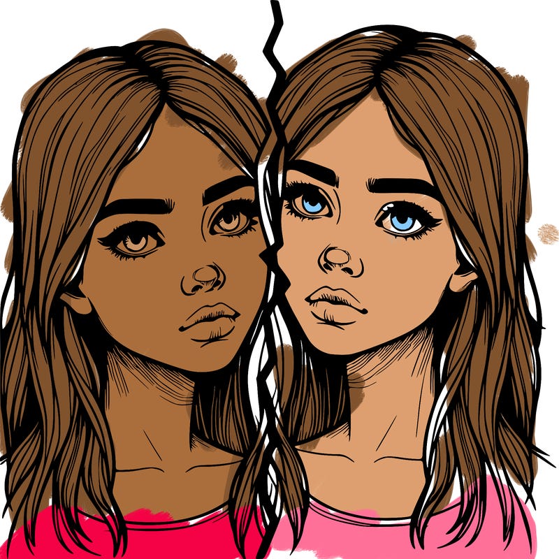 realistic girl split