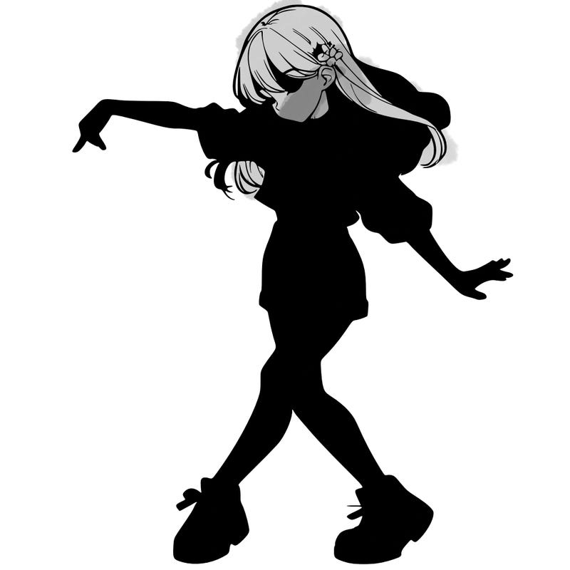 realistic girl danceing
