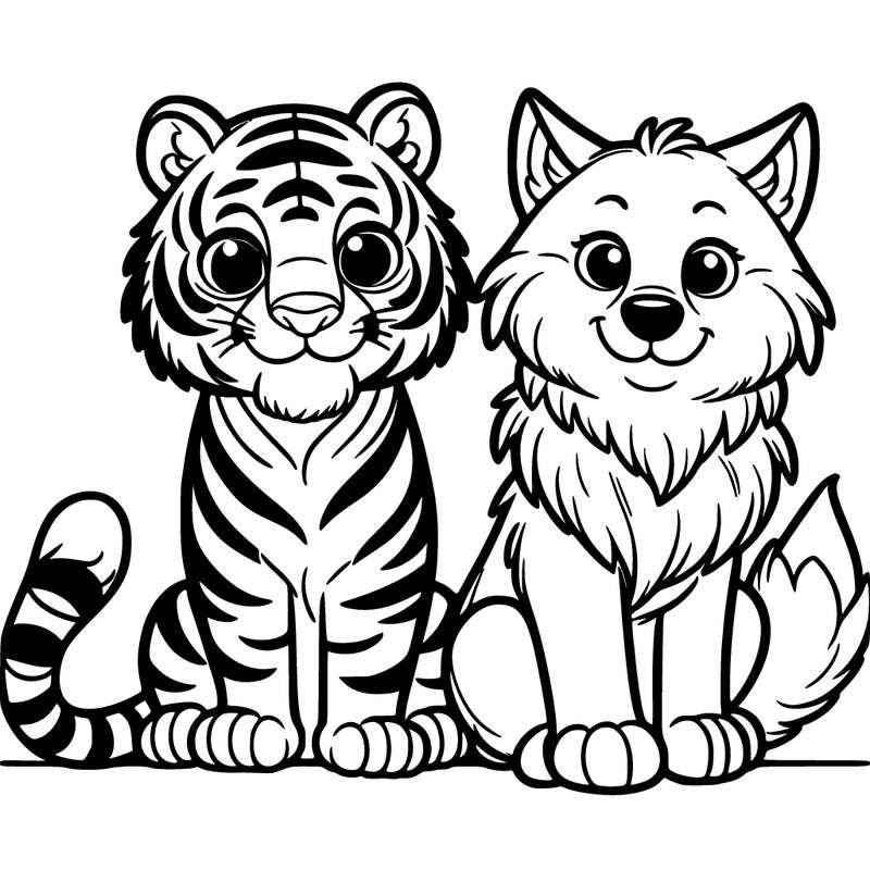 tiger and wolf