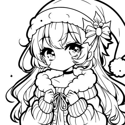 christmas anime girl