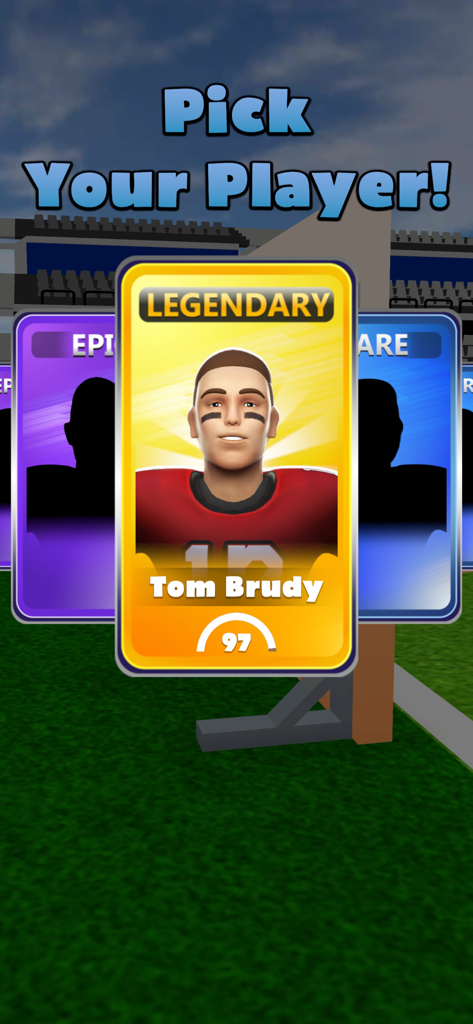 Hyper Touchdown 3D - Legendary player card selection in Hyper Touchdown 3D