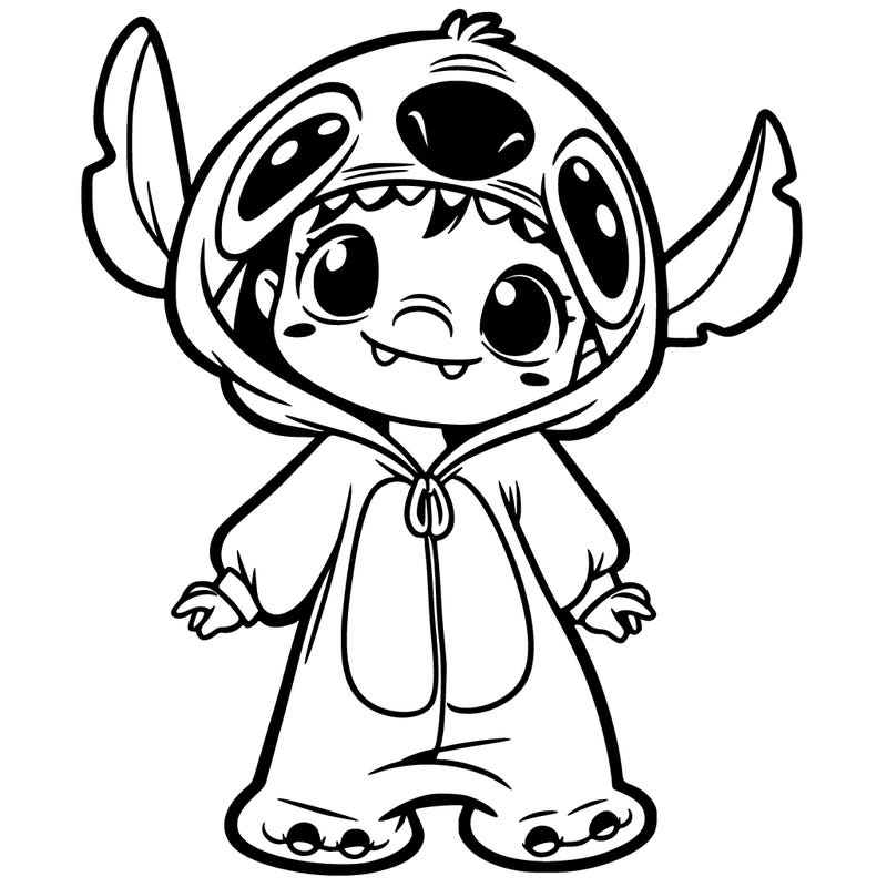 girl in a stitch onsie