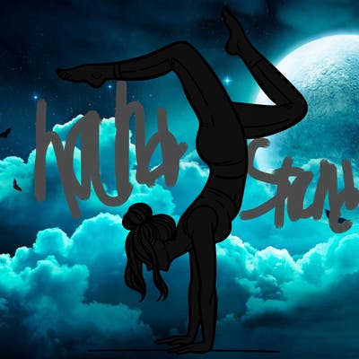 a woman doing a handstand