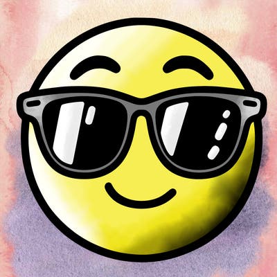 emoji with sunglasses