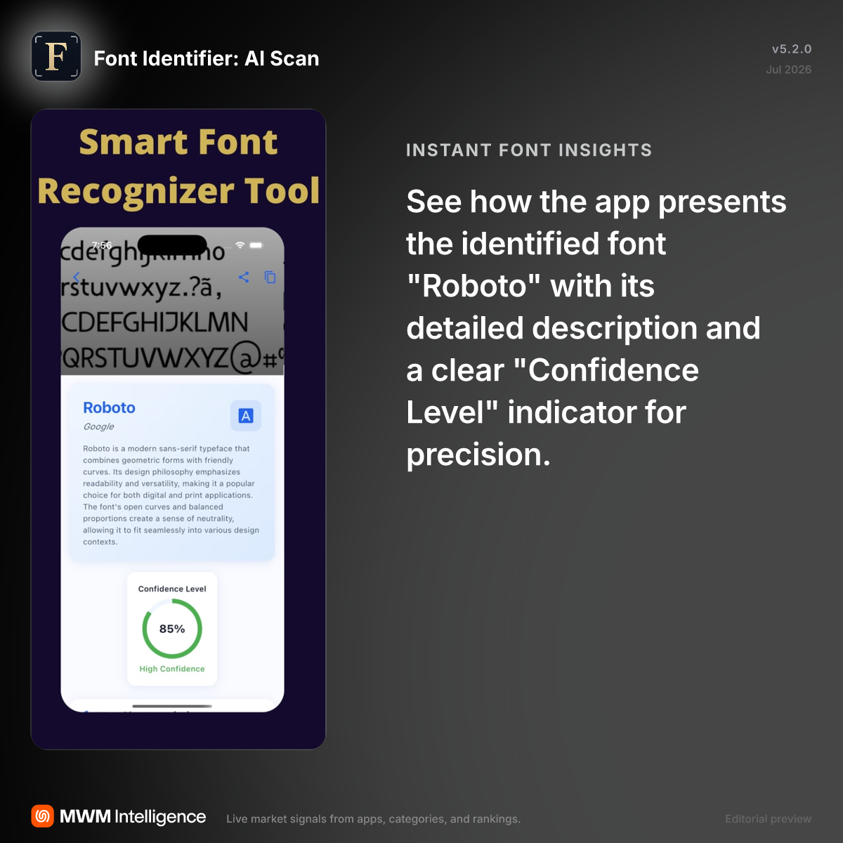 Font Identifier: AI Scan - Reference App | MWM