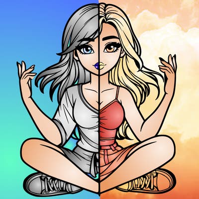 realistic girl split