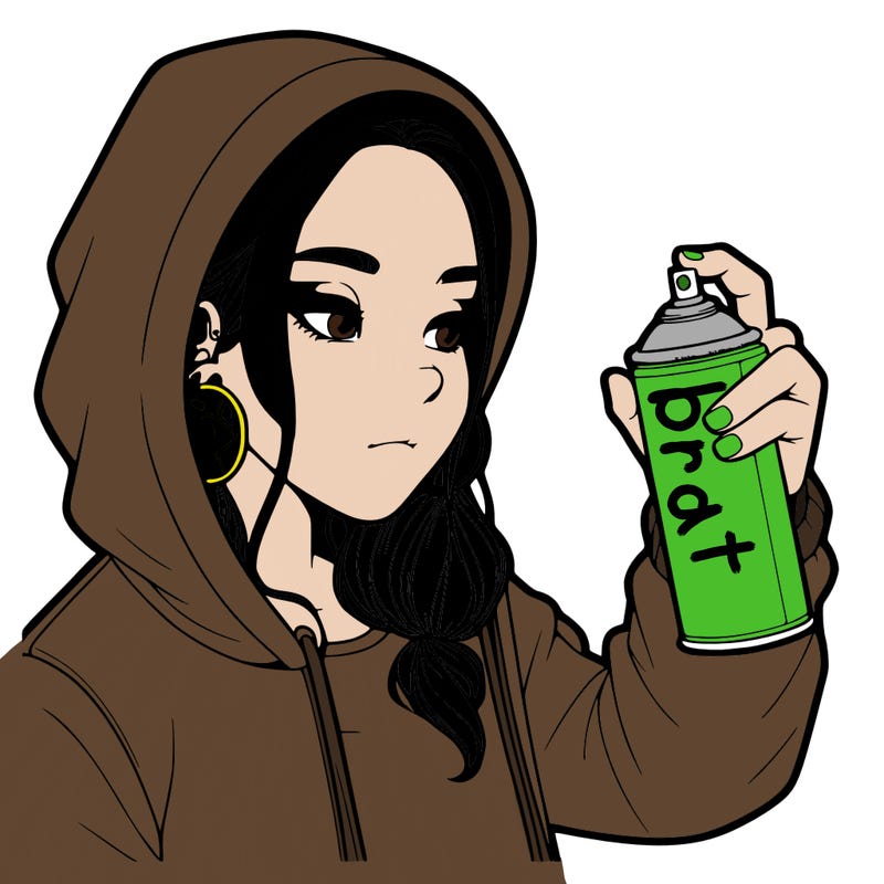 a realistic girl, spray painting