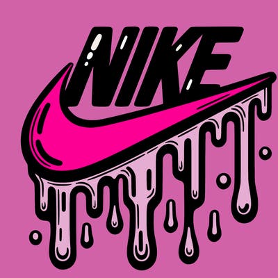 dripping nike logo