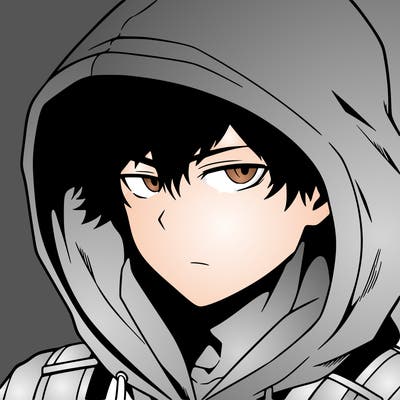 anime guy in hoodie