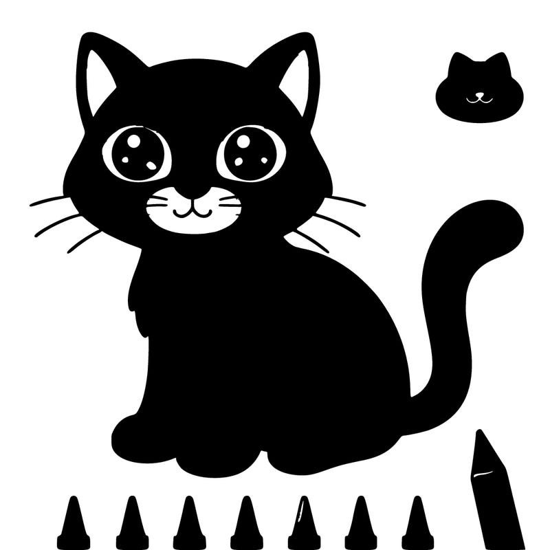 black cat with green eyes