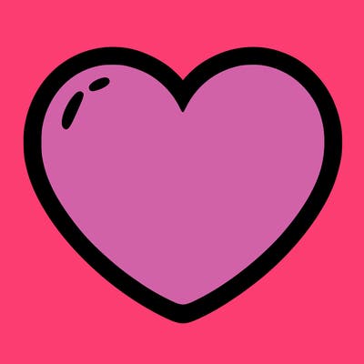 a blank heart