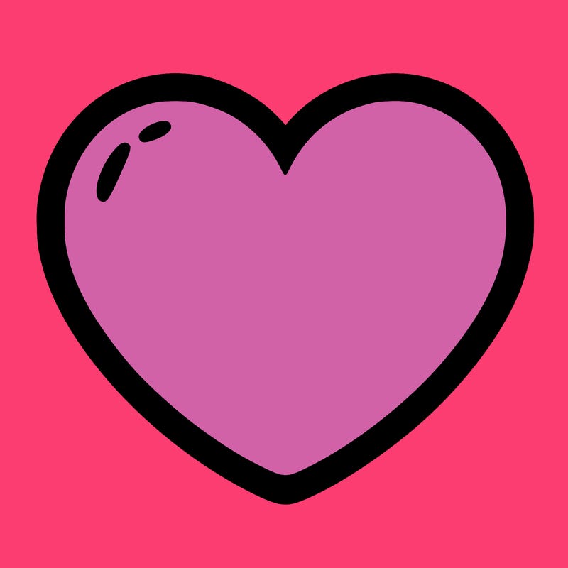a blank heart