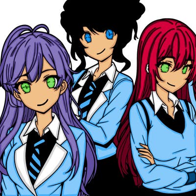 anime girls teenagers