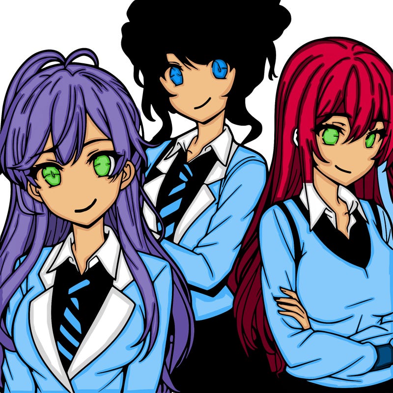 anime girls teenagers