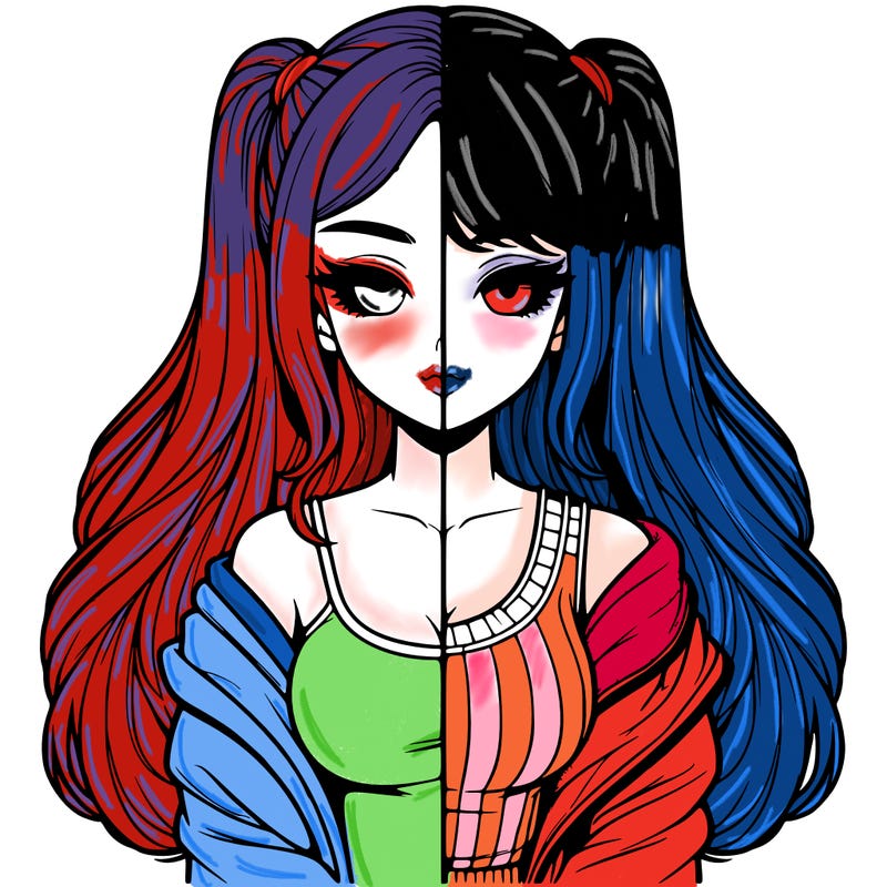 realistic girl split