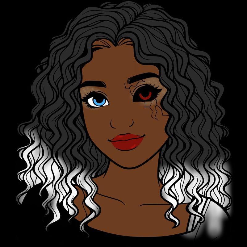 realistic, teenage girl with curly hair