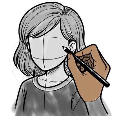 drawing a realistic person