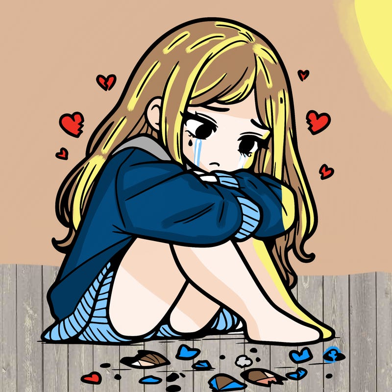 a girl after a breakup